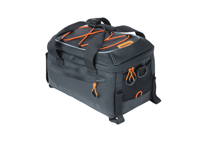 Bagāžnieka soma Basil Miles Tarpaulin trunkbag, 7L, black orange