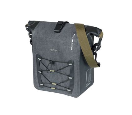 Bagāžnieka soma Basil Navigator Storm M, single pannier bag, 12-15L, black