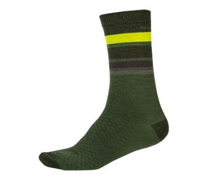 Zeķes Endura BaaBaa Merino Stripe Sock: ForestGreen