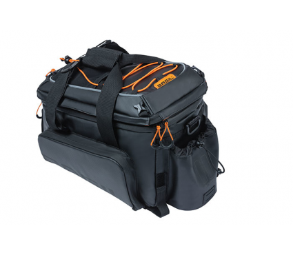 Bagāžnieka soma Basil Miles Tarpaulin trunkbag XL Pro, 9-36L, black orange