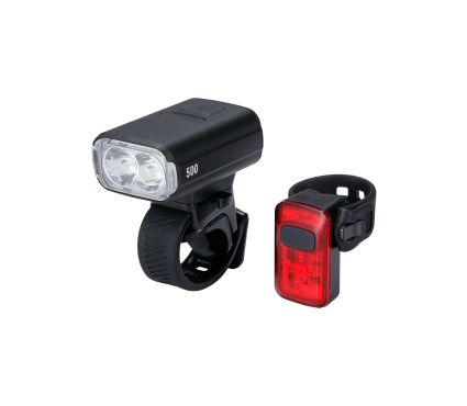 Lukturu komplekts BBB BLS-265i lightset NanoStrike 500i combo + BLS-152 Spark black