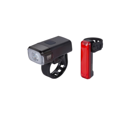 Lukturu komplekts BBB BLS-165 NanoStrike 600 Combo + BLS-137 rear Signal black