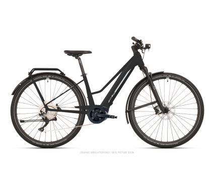 Elektriskais Velosipēds Superior eXR 6090 BL Touring 700Cx18.0"(L) Matte Black/Chrome Silver