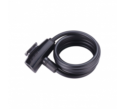 Saslēdzējs BBB BBL-61 cyclelock QuickSafe coil cable black 8mmx150cm