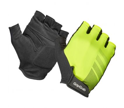 GripGrab RIDE Lite Padded Short Finger Summer Gloves Yellow Hi-Vis