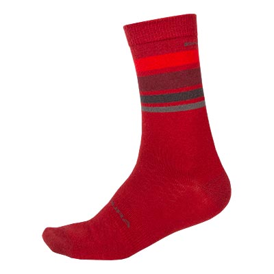 Zeķes Endura BaaBaa Merino Stripe Sock: Red