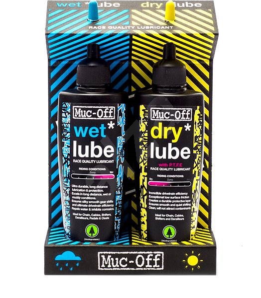 Ķēdes eļļa Muc-Off 120ml Wet&Dry Twin pack