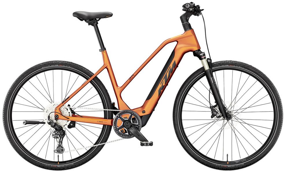 Elektriskais velosipēds KTM MACINA CROSS SX ELITE  D burnt orange matt (black+orange)
