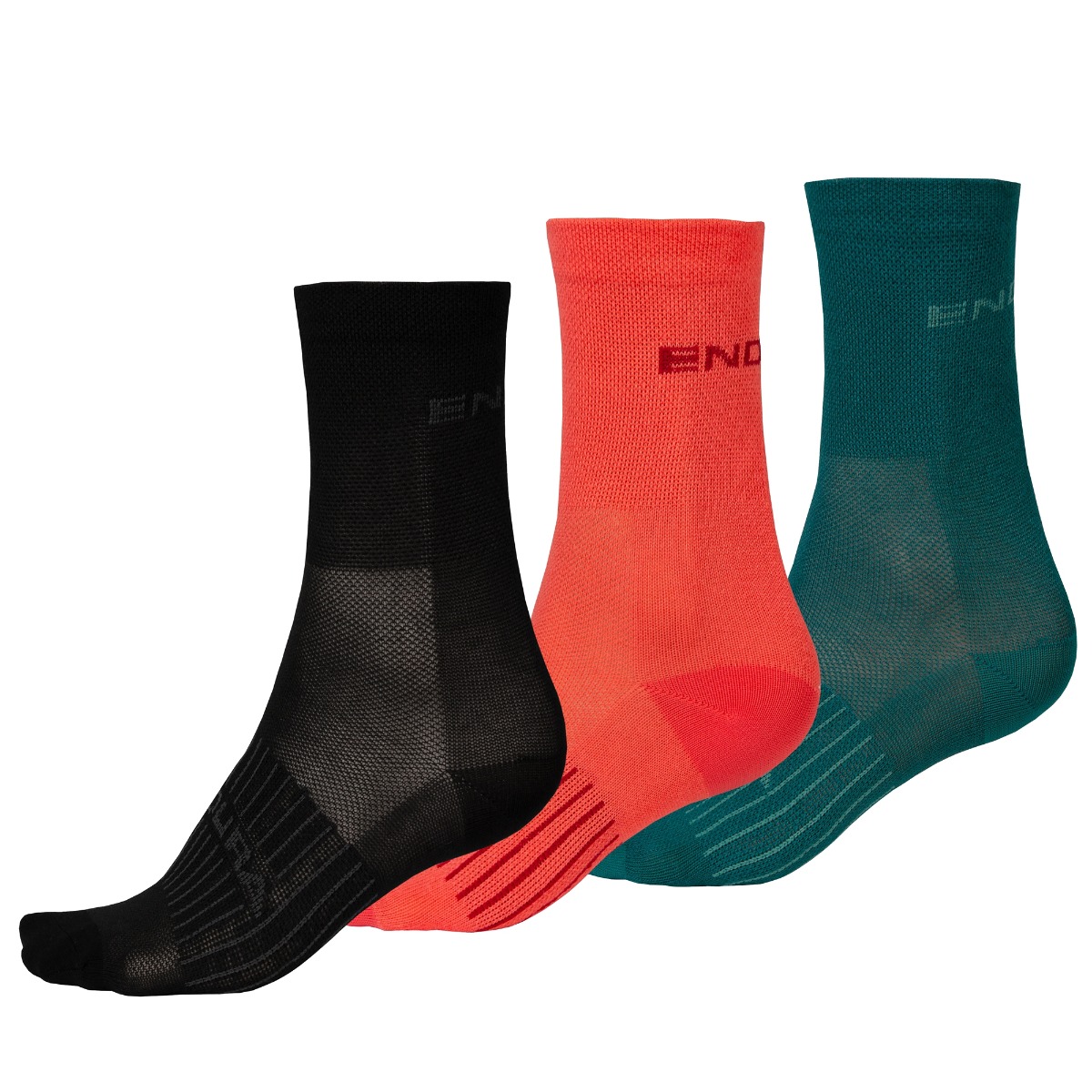 Zeķes Endura Women's Coolmax® Race Sock (Triple Pack): Black - One size