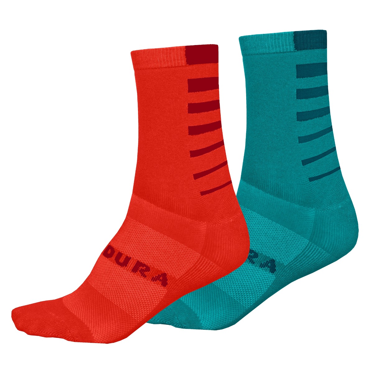 Zeķes Endura Women's Coolmax® Stripe Socks (Twin Pack): PacificBlue - One size
