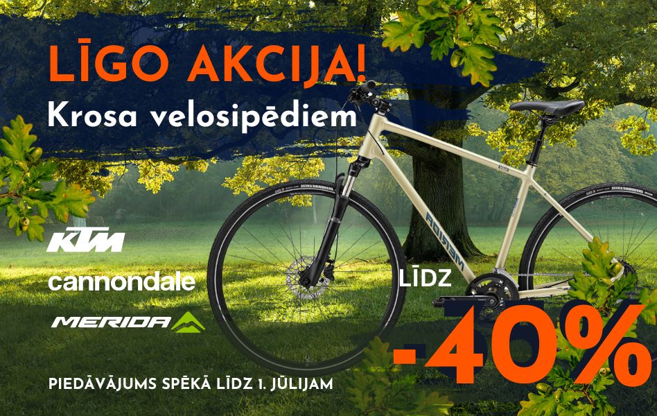 Līgo akcija - krosa velosipēdiem atlaides līdz -40%!